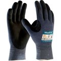Pip MaxiCut Ultra Seamless Knit Engineered Yarn Glove Nitrile Coated MicroFoam Grip, Medium, Blue, 12pk 44-3745/M